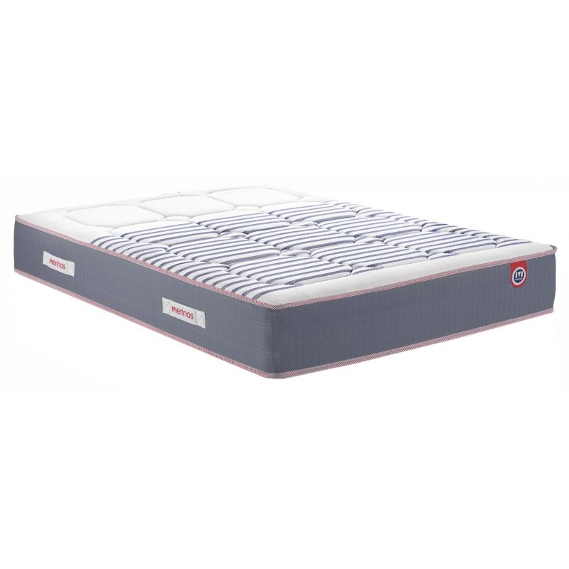 MARINIERE2EN160X200 MERINOS MATELAS 651 RESSORTS ENSACHES+ MOUSSE VISCO